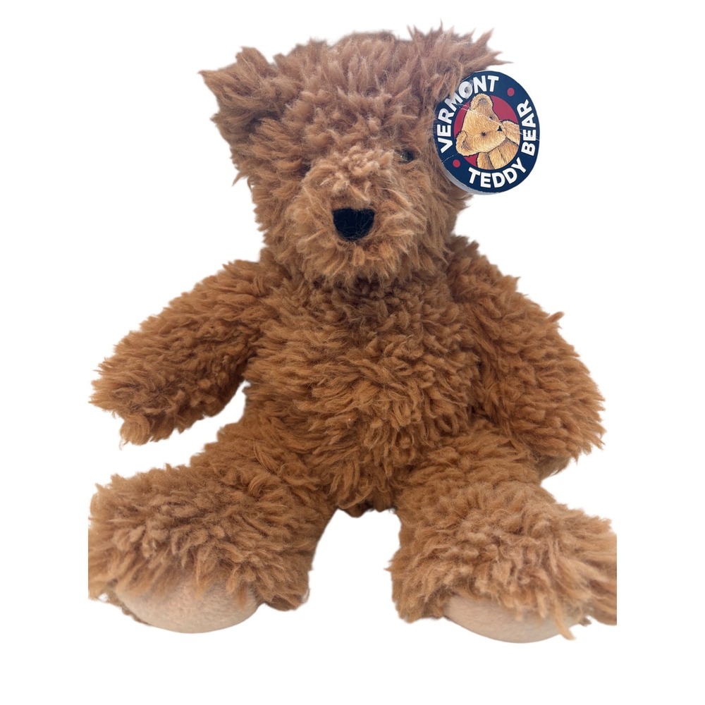 Vermont Teddy Bear Classic Shaggy Brown‎ Plush Handcrafted NWT 13 inch